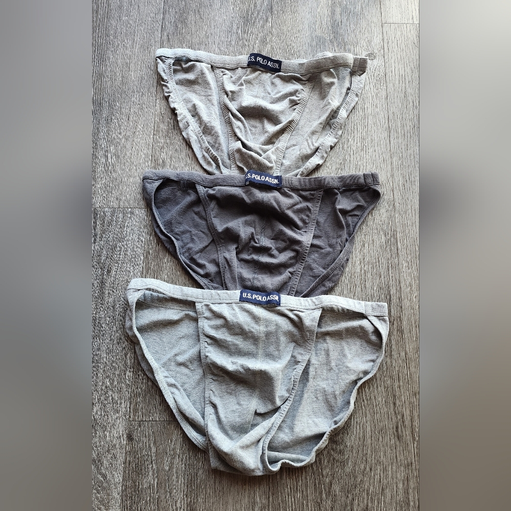U.S. Polo Assn. Men's Gray Briefs Trio